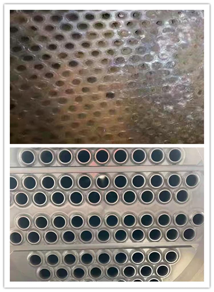 高壓水管道清洗前后對比