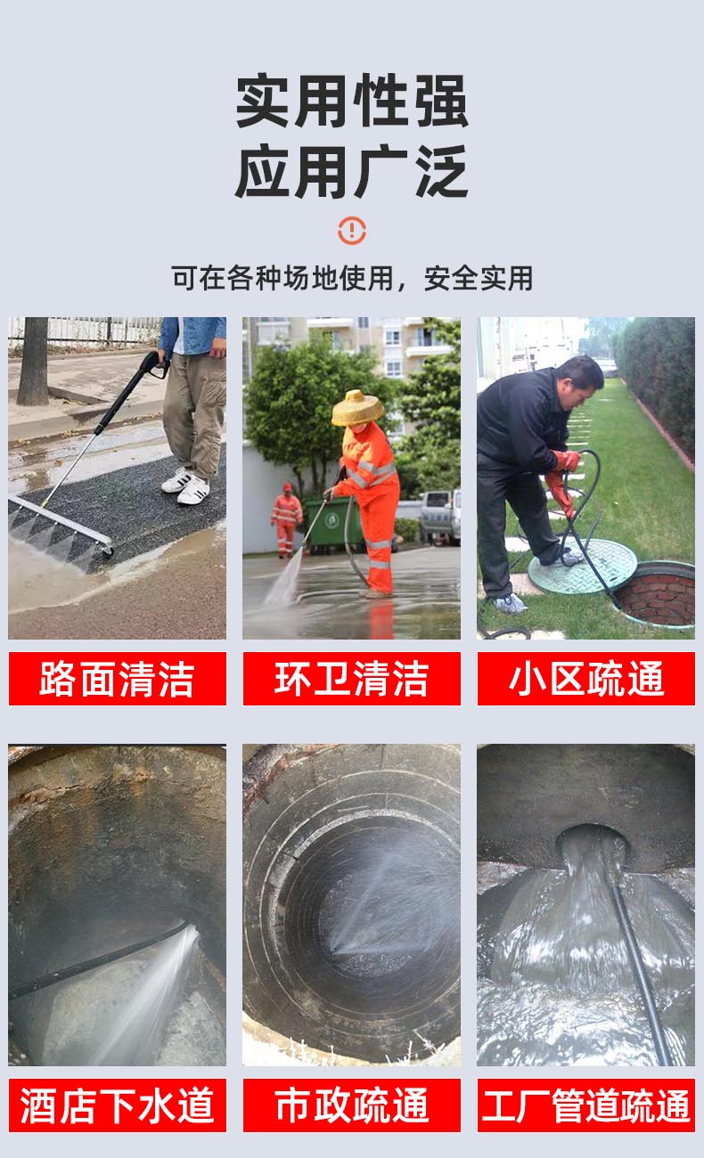 小區管道疏通機應用范圍